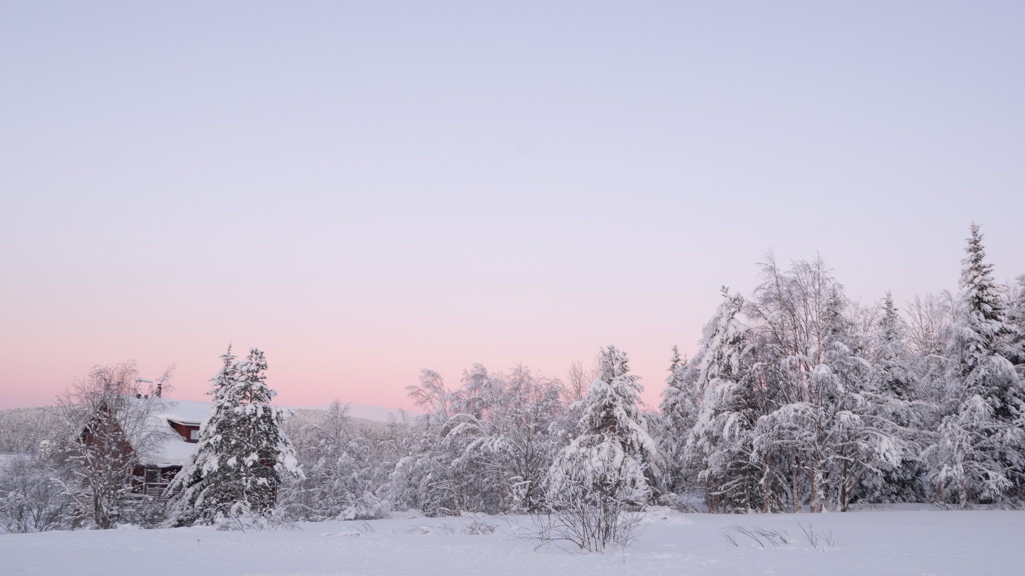 Sunset on Lake Akaslompolo (Finland)